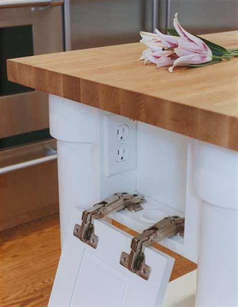 electrical box inside kitchen islands|hidden outlet in kitchen island.